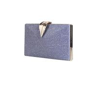 CORIOS Small Clutch Purses for Women Evening Bag with Leaf-Style Flip Lock Bridal Wedding Handbag Sparkly Glitter Shoulder Bag Elegant Crossbody Bag for Wedding Cocktail Party Prom Blue