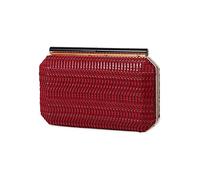CORIOS Small Evening Bag for Women Elegant Clutch Bag Bridal Wedding Purse Handbag PU Leather Crossbody Bag with Detachable Chain Shoulder Bag for Work Travel Office Shopping Party Red