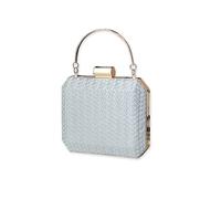 CORIOS Small Evening Bag for Women Glitter Clutch Bag Sparkly Handbag Bridal Wedding Purse Shoulder Bag with Detachable Chain Elegant Crossbody Bag for Dance Wedding Party Prom Bride Silver