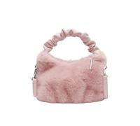 CORIOS Soft Plush Handbag for Women Cute Fluffy Shoulder Crossbody Bag Small Furry Top Handle Messenger Bag Lightweight Satchel Tote Bag for Work Shopping Travel Pink