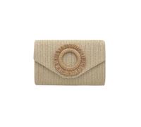 CORIOS Straw Evening Bag for Women Handwoven Clutch Bridal Wedding Purse Elegant Shoulder Crossbody Bag Ladies Handbag With Detachable Chain for Prom Banquet Cocktail Party Gold