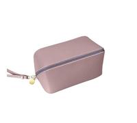 CORIOS Travel Cosmetic Bag Make Up Bag with Handle and Zipper Multifunction Waterproof Toiletry Bag PU Travel Organiser Bag Wash Bag for Women Ladies Girls Pink A Middle