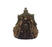 CORIOS Vintage 1920s Beaded Evening Bag Women Pearl Clutch Bag Sequin Rhinestone Handbag Bridal Wedding Purse Exquisite Handmade Embroidery Shoulder Bag Glitter Crossbody Bag Coffee