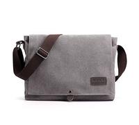 CORIOS Vintage Men's Shoulder Bag Canvas Tote Handbag Crossbody Bag Casual Top Handle Bag Multifunctional Briefcase Messenger Bag Satchel Bag for School Work Shopping Travel Casual Daily Grey