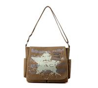 CORIOS Vintage Star Shoulder Bag for Men Canvas Tote Handbag Casual Top Handle Crossbody Bag Multifunctional Messenger Satchel Briefcase for Work Shopping Travel Daily Coffee