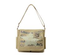 CORIOS Vintage Star Shoulder Bag for Men Canvas Tote Handbag Casual Top Handle Crossbody Bag Multifunctional Messenger Satchel Briefcase for Work Shopping Travel Daily Khaki