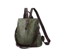 CORIOS Women Backpack Anti-Theft Daypacks Shoulder Handbag with Earphone Hole PU Leather Rucksack Multipurpose Convertible Purse Teenager School Bag Outdoor Travel College Bookbag Green