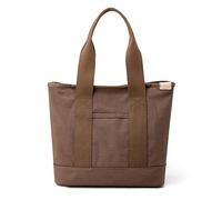 CORIOS Women Canvas Tote Top Handle Bag - Large Capacity, Chic Hobo Bag for Work, School, Shopping, Travel - Dark Brown