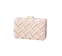 CORIOS Women Clutch Bag Evening Bag Bridal Wedding Purse Ladies Shoulder Bag with Detachable Chain Retro Handbag Elegant Crossbody Bag for Prom Party Cocktail Banquet Apricot