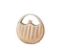 CORIOS Women Clutch Bag Glitter Evening Bag Bridal Wedding Purse Elegant Shoulder Bag Sparkly Handbag Pleated Round Hard Shell Crossbody Bag for Dance Wedding Party Bride Prom Gold