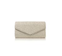 CORIOS Women Clutch Bag Sequins Evening Bag Bridal Wedding Purse Glitter Sparkly Handbag Crossbody Bag with Detachable Chain Elegant Shoulder Bag for Wedding Cocktail Party Prom Gold