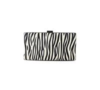 CORIOS Women Clutch Bag Zebra Print Evening Bag PU Leather Handbag Shoulder Bag with Chain Bridal Wedding Purse Elegant Crossbody Bag for Party Weeding Prom Cocktail Banquet Beige