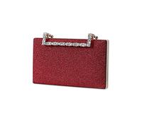 CORIOS Women Clutch Purse Glitter Evening Bag Sequins Clutch Bag Sparkly Handbag Bridal Wedding Purse Crossbody Bag Elegant Shoulder Bag for Dance Wedding Party Prom Bride Red