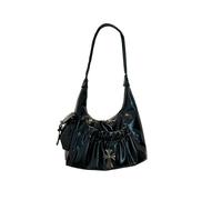 CORIOS Women Cross Shoulder Bag PU Leather Tote Handbag Medium Capacity Top Handle Bag Fashion Hobo Underarm Bag for Daily Casual Shopping Street Style Black