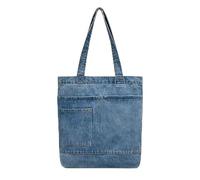 CORIOS Women Denim Tote Handbag Jean Purse Large Capacity Shoulder Bag Fashion Printed Pattern Top Handle Hobo Bag Daily Commute Shopping Work Travel Underarm Bag Light Blue A