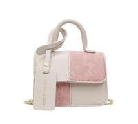 CORIOS Women Elegant Tote Handbag Stylish Patchwork Design Shoulder Crossbody Bag PU Leather Purse with Detachable Adjustable Strap Daily Use Casual Dating Shopping Messenger Satchel Bag Pink S