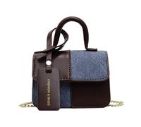 CORIOS Women Elegant Tote Handbag Stylish Patchwork Design Shoulder Crossbody Bag PU Leather Purse with Detachable Adjustable Strap Daily Use Casual Dating Shopping Messenger Satchel Bag Coffee Blue S