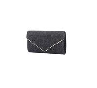 CORIOS Women Envelope Clutch Bag Sequins Evening Bag Bridal Wedding Purse Glitter Sparkly Handbag Elegant Shoulder Bag Crossbody Bag with Detachable Chain for Prom Wedding Cocktail Party Black