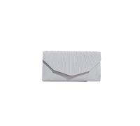 CORIOS Women Envelope Clutch Bag Sequins Evening Bag Bridal Wedding Purse Shiny Handbag with Detachable Chain Elegant Crossbody Bag Sparkly Shoulder Bag Sliver