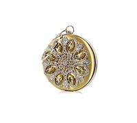 CORIOS Women Evening Bag Rhinestone Clutch Bag Ring Handle Handbag Bridal Wedding Purse Elegant Sparkly Shoulder Bag Glitter Crossbody Bag for Wedding Banquet Prom Cocktail Party Gold