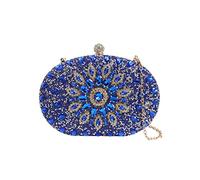 CORIOS Women Evening Bag Rhinestone Clutch Purse Sparkly Sequin Handbag Bridal Wedding Purse Crystal Clutch Bag Glitter Shoulder Bag Crossbody Bag for Wedding Banquet Cocktail Prom Party Blue
