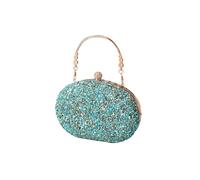 CORIOS Women Evening Bag Sequin Clutch Bag Bridal Wedding Purse Ladies Handbag with Detachable Chain Elegant Shoulder Bag Sparkly Crossbody Bag Blue Green