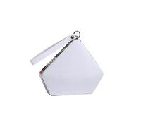 CORIOS Women Evening Bag Sequin Clutch Bag Bridal Wedding Purse Ladies Sparkly Handbag Elegant Crossbody Bag with Chain Glitter Pentagon Shoulder Bag White