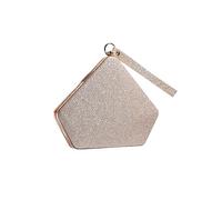CORIOS Women Evening Bag Sequin Clutch Bag Bridal Wedding Purse Ladies Sparkly Handbag Elegant Crossbody Bag with Chain Glitter Pentagon Shoulder Bag Gold