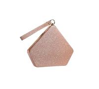 CORIOS Women Evening Bag Sequin Clutch Bag Bridal Wedding Purse Ladies Sparkly Handbag Elegant Crossbody Bag with Chain Glitter Pentagon Shoulder Bag Champagne