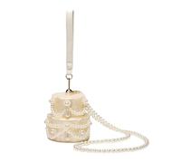 CORIOS Women Evening Clutch Bag Acrylic Cute Shape Crossbody Shoulder Bag with Detachable Pearl Chain & Removable Wrist Strap Bridal Wedding Purse Mini Handbag Cake