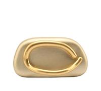 CORIOS Women Evening Clutch Bag Acrylic Shell Handbag with Metal Handle and Chain Bridal Wedding Purse Elegant PU Leather Shoulder Crossbody Bag for Wedding Cocktail Prom Party Leather Gold