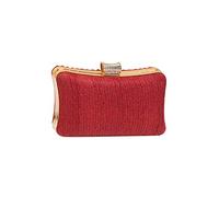 CORIOS Women Glitter Clutch Bag Sequin Evening Bag Bridal Wedding Purse Women Charming Handbag Sparkly Shoulder Bag Elegant Crossbody Bag for Party Weeding Prom Banquet Cocktail Red