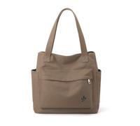CORIOS Women Handbag Canvas Shoulder Bag Casual Tote Purse Multi-pockets Top Handle Bag Multifunctional Clutch Bag for Shopping Work Party Travel School Daily Brown