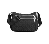 CORIOS Women Nylon Shoulder Bag Crossbody Messenger Bag with Adjustable Strap Ultra-Light Tote Handbag with Quilted Design Multi-Pocket Hobo Satchel Purse for Outdoors Work Travel Shopping Black