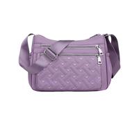 CORIOS Women Nylon Shoulder Bag Crossbody Messenger Bag with Adjustable Strap Ultra-Light Tote Handbag with Quilted Design Multi-Pocket Hobo Satchel Purse for Outdoors Work Travel Shopping Purple