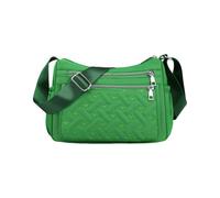CORIOS Women Nylon Shoulder Bag Crossbody Messenger Bag with Adjustable Strap Ultra-Light Tote Handbag with Quilted Design Multi-Pocket Hobo Satchel Purse for Outdoors Work Travel Shopping Green