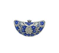 CORIOS Women Rhinestone Clutch Bag Sparkly Sequin Evening Bag Bridal Wedding Purse Glitter Crystal Handbag Elegant Shoulder Bag Banquet Cocktail Prom Party Crossbody Bag Blue