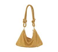 CORIOS Women Rhinestone Evening Bag Crystal Clutch Bag Glitter Sparkly Handbag Wedding Purse Underarm Shoulder Bag Bling Hobo Bag Banquet Bag for Wedding Prom Cocktail Party Gold A