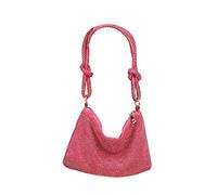 CORIOS Women Rhinestone Evening Bag Crystal Clutch Bag Glitter Sparkly Handbag Wedding Purse Underarm Shoulder Bag Bling Hobo Bag Banquet Bag for Wedding Prom Cocktail Party Rose