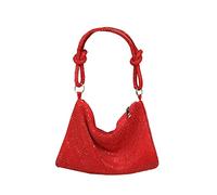 CORIOS Women Rhinestone Evening Bag Crystal Clutch Bag Glitter Sparkly Handbag Wedding Purse Underarm Shoulder Bag Bling Hobo Bag Banquet Bag for Wedding Prom Cocktail Party Red