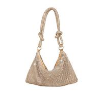CORIOS Women Rhinestone Evening Bag Crystal Clutch Bag Glitter Sparkly Handbag Wedding Purse Underarm Shoulder Bag Bling Hobo Bag Banquet Bag for Wedding Prom Cocktail Party Gold