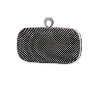 CORIOS Women’s Clutch Sparkling Crystal Evening Handbag Rhinestones Shoulder Bag Glitter Clutch Bag Bridal Wedding Purse Elegant Crossbody Bag for Wedding Banquet Prom Cocktail Party Black