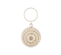 CORIOS Women’s Round Ball Evening Bag Rhinestones Purse Beaded Pearl Clutch Bag Bridal Wedding Purse Banquet Bag Small Shoulder Crossbody Bag for Wedding Cocktail Party Prom Banquet Gold