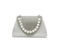 CORIOS Women Sequins Clutch Rhinestone Evening Bag Shiny Handbag with Detachable Chain Bridal Wedding Purse Sparkly Elegant Shoulder Crossbody Bag for Cocktail Party Wedding Prom Silver