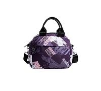 CORIOS Women Shoulder Bag Canvas Handbag Casual Crossbody Bag Multi Pockets Top Handle Bag Hobo Bag Lightweight Tote Bag Work Shopping Party School Travel Messenger Bag Purple