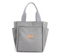 CORIOS Women Shoulder Bag Casual Handbag Canvas Tote Purse Ladies Top Handle Bag Multifunctional Clutch Bag for Shopping Work Party Travel School Daily Light Grey
