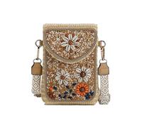 CORIOS Women Straw Crossbody Bag Bohemian Shoulder Bag Handwoven Rattan Purse Summer Beach Bag Small Capacity Top-Handle Bag Retro Handbag Tote Bag Cell Phone Bag for Vacation Beach Multicoloured B