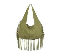 CORIOS Women Suede Tote Handbag Boho Fringe Underarm Shoulder Bag Bohemian Tassel Hobo Bag Large Capacity Top Handle Bag for Daily Travel Shopping Vacation Green