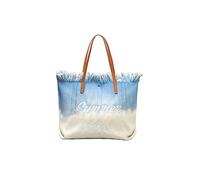 CORIOS Women Tote Bag Summer Vibe Beach Bag Bohemian Hobo Bag with Tassels Cute Canvas Shoulder Bag Large Capacity Top Handle Bag Aesthetic Handbag for Vacation Holidays Travel Daily Use Sky Blue