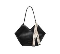 CORIOS Women Tote Handbag Premium PU Leather Shoulder Bag Large Capacity Top Handle Purse Trendy V-Shaped Hobo Bag Ribbed Texture Underarm Bag for Daily Commute Shopping Work Travel Black